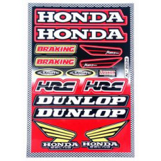 stickerset falko sponsor Dunlop/Honda/HRC rood 14-delig universeel 982034 stickerset falko sponsor Dunlop/Honda/HRC rood 14-delig universeel 982034