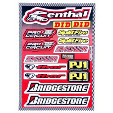 stickerset falko sponsor Bridgestone/Renthal/Showa/Splitfire rood 15-delig universeel 982036 stickerset falko sponsor Bridgestone/Renthal/Showa/Splitfire rood 15-delig universeel 982036
