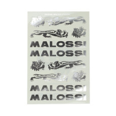 stickerset malossi chroom/grijs 12-delig 3314465 stickerset malossi chroom/grijs 12-delig 3314465
