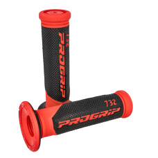 handvatset progrip (made in Italy) zwart/rood bromfiets, scooter 732 handvatset progrip (made in Italy) zwart/rood bromfiets, scooter 732