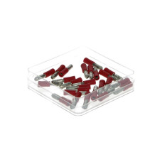 kabelstekker rond man 4mm rood 25pcs kabelstekker rond man 4mm rood 25pcs
