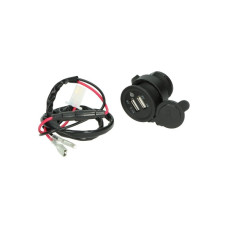 aansluiting 12v dubbel usb opladen telefoon/mobiel prof. inbouw Minicar, motorfiets, scooter aansluiting 12v dubbel usb opladen telefoon/mobiel prof. inbouw Minicar, motorfiets, scooter
