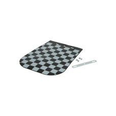 spatlap universeel zwart/wit finish vlag bromfiets spatlap universeel zwart/wit finish vlag bromfiets