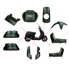 plaatwerkset DMP zwart mat 10-delig niu n1s
