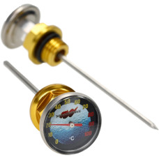 olietemperatuurmeter DMP meter o.a. Honda m18x1.5 goud universeel olietemperatuurmeter DMP meter o.a. Honda m18x1.5 goud universeel