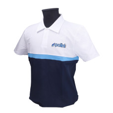 polo-shirt polini L wit/blauw 098.2677/l