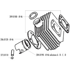 cilinder polini compleet 41-51-m16-92gt 46mm MBK 51 134.0300 cilinder polini compleet 41-51-m16-92gt 46mm MBK 51 134.0300