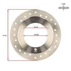 remschijf 3-gaats honda voor 220mm x8r