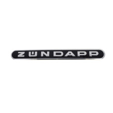 embleem woord [zundapp] langwerpig alu/zwart 517