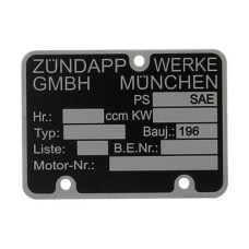 plaatje motorblok nummer 196..... 517, zund ot mod. 510, zundapp plaatje motorblok nummer 196..... 517, zund ot mod. 510, zundapp