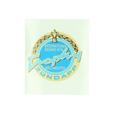 sticker rond tank Trophy 1975 goud/blauw 517