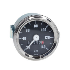 km tellerklok 140km/u 60mm zwart/chroom puch, zundapp, kreidler km tellerklok 140km/u 60mm zwart/chroom puch, zundapp, kreidler