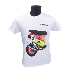 t-shirt malossi zip throphy L wit 4120092.w5