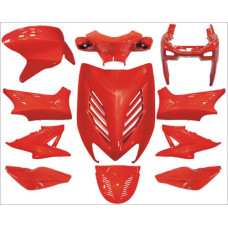 plaatwerkset DMP special yamaha rood 11-delig aerox, mbk nitro