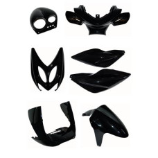 plaatwerkset yamaha zwart glans 7-delig aerox, mbk nitro