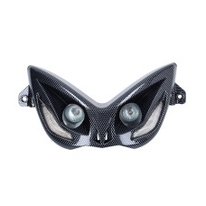 koplamp DMP halogeen met led knipperlichten carbon aerox 2t, mbk nitro