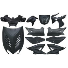 plaatwerkset DMP yamaha zwart mat 11-delig aerox, mbk nitro