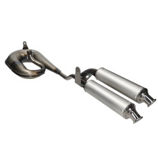 uitlaat tecno circuit dubbele demper blank/alu ciao