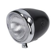koplamp guia ei-model 130mm zwart bromfiets, classic, puch, puch maxi