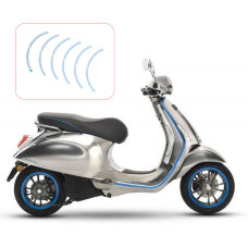 stickerset Piaggio origineel voorwiel wielbies blauw elettrica, primavera, sprint 2h002849000a1