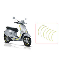 stickerset Piaggio origineel voorwiel wielbies geel elettrica, primavera, sprint 2h002849000a6