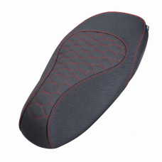 buddydek Regia alcantara RS carbon Vespa zwart/rood primavera, sprint buddydek Regia alcantara RS carbon Vespa zwart/rood primavera, sprint