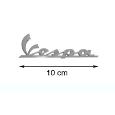embleem Piaggio origineel woord [vespa] voorscherm 10cm chroom gts, lx, primavera, sprint 656219