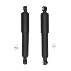 schokbrekerset DMP custom 280mm zwart mat camino, citta, puch maxi, tomos schokbrekerset DMP custom 280mm zwart mat camino, citta, puch maxi, tomos