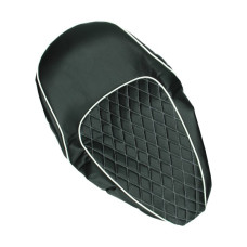 buddydek Regia Chesterfield zwart met witte bies vespa lx buddydek Regia Chesterfield zwart met witte bies vespa lx