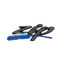 embleem Piaggio origineel woord [zip quattro] zijscherm 3d zwart/chroom zip2006 4t 620835