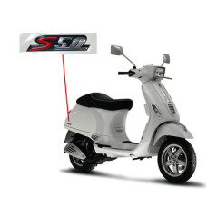 embleem Piaggio origineel woord [s50] rechtsachter smoke vespa S 673280