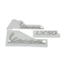 embleemset piaggio aluminium 3-delig vespa lx embleemset piaggio aluminium 3-delig vespa lx