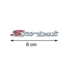 embleem Piaggio origineel woord [sprint] voorscherm chroom sprint 50/125/150 1b001263