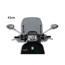 windscherm malossi met bevestigingsset 43cm smoke sprint 4516342