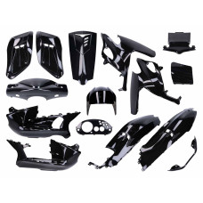 plaatwerkset DMP zwart metallic 15-delig gilera runner 50, runner 125cc 2t, runner 180cc 2t