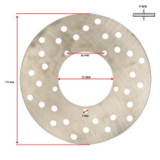 remschijf DMP origineel kwaliteit 5-gaats 175mm rvs nrg extreme, nrg mc2, nrg mc3, runner, stalker