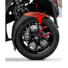 sticker Piaggio origineel voorwiel Piaggio rood mp3, mp3 530 HPE 2h005176000a1 sticker Piaggio origineel voorwiel Piaggio rood mp3, mp3 530 HPE 2h005176000a1
