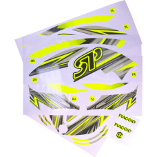 stickerset GP1 piaggio geel fluor 16-delig zip 2t , zip 4t stickerset GP1 piaggio geel fluor 16-delig zip 2t , zip 4t