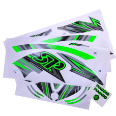 stickerset GP1 piaggio groen fluor 16-delig zip 2t , zip 4t