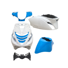 plaatwerkset DMP model SP EVO-1 racing blauw/wit 5-delig zip 100/125, zip2000