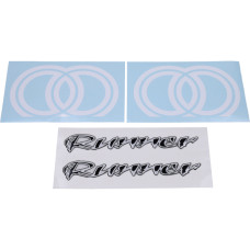 stickerset 3d zwart/grijs 4-delig gilera, runner 50/125/180/200