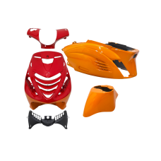 plaatwerkset DMP model SP RS-1 air racing oranje/rood 5-delig zip 100/125, zip2000 plaatwerkset DMP model SP RS-1 air racing oranje/rood 5-delig zip 100/125, zip2000