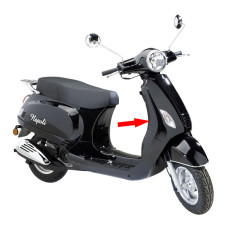 beenschild zwart glans china lx/napoli, vx50 beenschild zwart glans china lx/napoli, vx50
