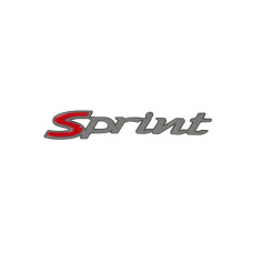 embleem Piaggio origineel woord [sprint] zijscherm euro-4/5/5+ antraciet elettrica, sprint 50/125/150 2h006134