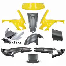plaatwerkset origineel model + spoiler SP PRO geel/opaco gilera runner 50/125/180 plaatwerkset origineel model + spoiler SP PRO geel/opaco gilera runner 50/125/180