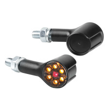 knipperlicht lampa + achterlicht e-keur led magnifier mini zwart 91625