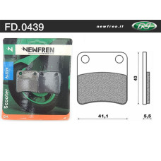 remblokset newfren handrem bmw c650gt, crf africa twin, forza 750 , mp3, srv850, xadv750, beverly, fuoco, gp800 fd0439