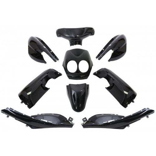 Kappenset - plaatwerkset Yamaha neo's vanaf bj. 2008 2 takt en 4 takt model  9 delig zwart