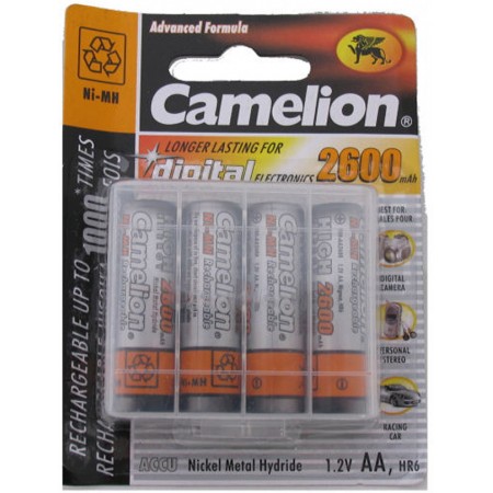 Batterij Camelion oplaadbaar AA / LR06 NimH 1,5V - 2600 mAh (4 stuks)