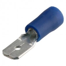 Kabelschoen connector half geïsoleerd mannelijk 6.3x0.5 - blauw (100 stuks)
